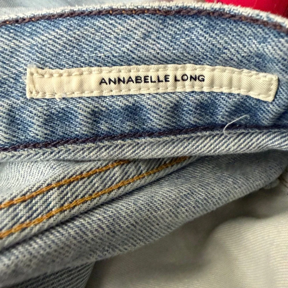 Citizens‎ of Humanity Annabelle Long Distressed Denim Shorts Light Wash 26